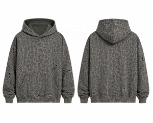 Men's Pullover Hooded <b>Sweatshirt</b> Regular Sleeve 100% Cotton French Terry Washed Breathable Windproof Pocket Design Solid - Product Image 3