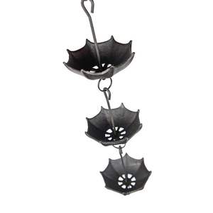 Chaîne de pluie en cuivre faite à la main, guide d'eau de pluie en métal de conception artisanale pour l'aménagement et le design extérieur - Product Image 4