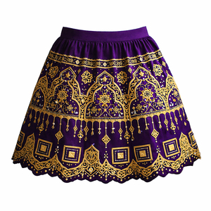 Women Casual Floral Ruffle <b>Mini</b> Embroidered High Quality Polynesian Tribal Clothing Flowy One-Shoulder - Product Image 2