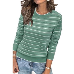 Nueva Llegada, Top de Punto Casual de Alta Calidad para Mujer, Cuello Redondo, Corte Ajustado, para Primavera y Otoño, Proveedor de BD - Product Image 6