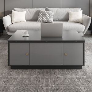 Moderno tavolino da salotto rettangolare grigio con Design multifunzionale di nuova generazione - Product Image 4
