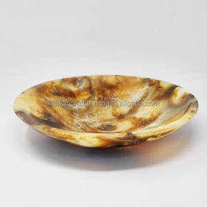 Bol de service bas de luxe en résine polie, style restaurant, écologique, pour aliments, desserts, salades, riz, plat - Product Image 2