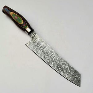 Couteau de chef forgé à la main sur mesure en acier Damas, couteau de cuisine professionnel, couteau de cuisson de luxe avec manche en bois ambidextre, OEM - Product Image 5