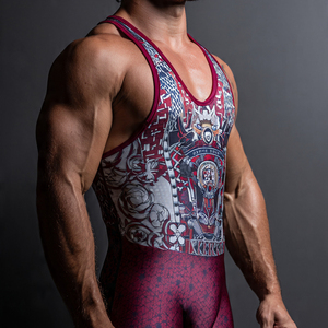 Weightlifting Sublimation Wrestling <b>Singlet</b> 100% Polyester Athletic Wear Wrestling Suits <b>Men</b> Workout Fitness Wear Wrestling Suit - Product Image 3