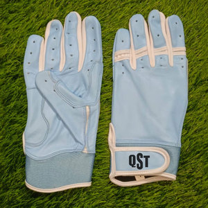 Custom Logo Design Breathable Durable PVC Rubber Plain Full Finger Non-Slip Ambidextrous Eco-Friendly <b>Baseball</b> Batting Gloves - Product Image 1