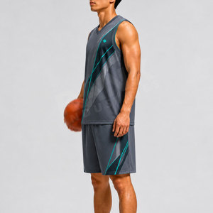 Trendy Design Basketball Uniforms Lightweight Long <b>Lasting</b> Made Customized Color Top Quality Basketball Uniforms - Product Image 4