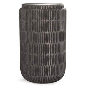 Macetero Cilíndrico Moderno de Resina, Diseño Minimalista, Hecho a Mano, Florero Negro para Muebles de Sala - Product Image 6