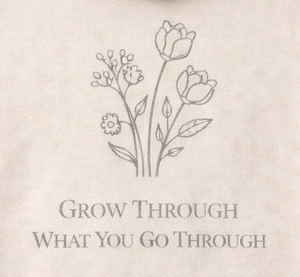 Sudadera con capucha con diseño de cita floral 'Grow Through What You Go Through' – Sudadera inspiradora unisex para mayor comodidad y fortaleza - Product Image 3