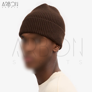 Bonnets en tricot côtelé personnalisables de haute qualité pour sports de plein air et hiver, faits à la main, unis, décontractés, unisexe, prix de gros - Product Image 3