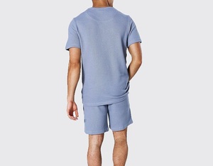 Conjunto de Camiseta y Pantalones Cortos para Hombre, 100% Algodón, Personalizable, OEM, Estilo Casual, Color Liso, Venta al Por Mayor, Ropa Urbana, Hecho en Pakistán - Product Image 6