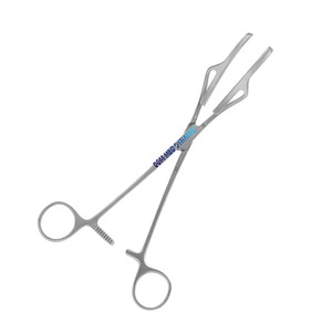 Pince de transplantation hépatique Dom Med Dynamics Klintmalm en acier inoxydable à mâchoires courbées, instrument chirurgical manuel pour transplantation d'organes - Product Image 1