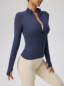 Womens Everyday Yoga <b>Jacket</b> Soft Touch Fitness Gym <b>Workout</b> Sportswear Custom Logo OEM ODM Private Label Manufacturer Wholesale - Product Image 3