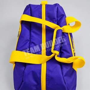 Bolsa Deportiva Personalizada con Logotipo, de Nailon, 30-40L, Morado y Amarillo, para Viajes de Equipo, Gimnasio, Fabricante, OEM, ODM, Venta al Por Mayor - Product Image 5