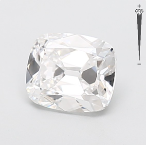 Diamante Cultivado en Laboratorio con Certificación IGI, 1.50 CT, Forma Alargada, Color D, Claridad VVS2, Corte Cojín, Modelo SV-1092-B, ROYAL GEMS - Product Image 2
