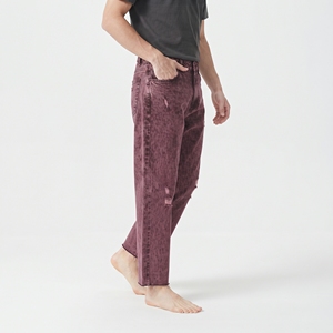 Jean en denim délavé vintage pour garçon, coupe décontractée, jambe ample, pantalon décontracté pour la mode urbaine moderne - Product Image 3