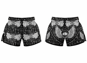 Shorts de Muay Thai gothiques imprimés sur toute la surface pour hommes, personnalisables, pour la boxe MMA, séchage rapide, entraînement et compétition - Product Image 2