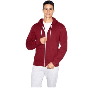 Wholesale customized plain blank zipper hoodies with kangroo pocket <b>thick</b> <b>fleece</b> 320GSM winter hoodies your logo printed - Product Image 1