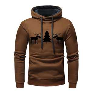 Two-Tone Winter Pullover <b>Hoodie</b> Men Modern Soft Street Wear Regular Fit <b>Aesthetic</b> Custom Print OEM/ODM 100% Cotton Fleece - Product Image 5