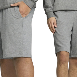 Custom <b>Mens</b> Grey Fleece <b>Shorts</b> Elastic Waist Side Pockets Relaxed Fit Plain Casual Gym <b>Lounge</b> Wear OEM Private Label Bulk Export - Product Image 5