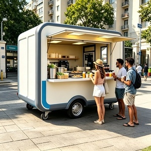 รถขายกาแฟพรีเมียมและคาราเมลลาเต้ พร้อมเครื่องชงเอสเพรสโซ น้ำเชื่อมคาราเมล และวิปครีมสำหรับฤดูหนาว - Product Image 3