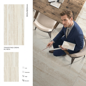 Guangzhou Foshan 900x1800mm Azulejos de porcelana pulida 36x72 Cubierta de pared 3x6 pies Azulejos de piso Techno Light Book Match Uso en el baño - Product Image 4
