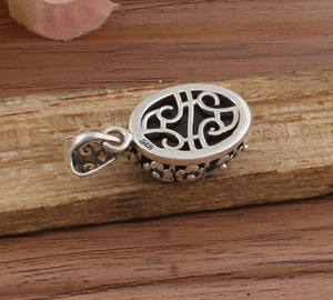 จี้เพทายวินเทจ เงินแท้ 925 ชุบแพลตตินัม ขายส่ง เครื่องประดับอัญมณีสไตล์เรโทร จี้นำโชคแบบจีน สร้อยคอสำหรับทุกเพศ - Product Image 6