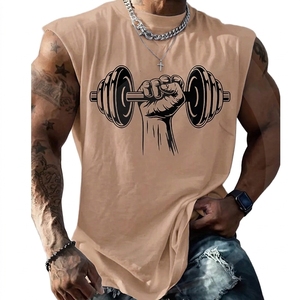 Slim Fitted Tank Tops <b>Men</b> Sportswear Workout Muscle Training Bodybuilding Sleeveless Shirts Gym Cotton Vest - Product Image 5