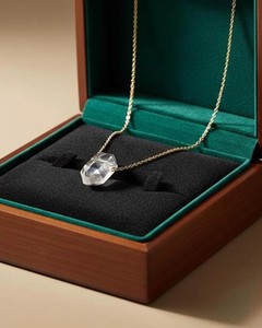 Collier pendentif en quartz clair naturel, réglable de 14 à 24 pouces, bijoux en pierre de cristal, cadeau fait main, tendance - Product Image 4