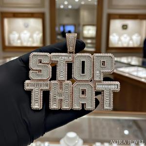 Colgante Estrella Giratoria con Moissanita, Plata de Ley 925 Maciza, Bañado en Oro Amarillo, Estilo Hip Hop, Unisex, para Fiesta, 8 Ct - Product Image 4