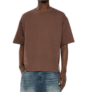 Camiseta de Verano 100% Algodón, Ligera y Transpirable, Cuello Redondo, Logotipo Personalizado por Sublimación, Corte Cuadrado, Precio al por Mayor, OEM, Personalizada, Precio Económico - Product Image 1