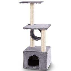 Arbre à chat de 37 pouces avec griffoir, maison durable pour animaux de compagnie, idéal pour chatons - Product Image 1