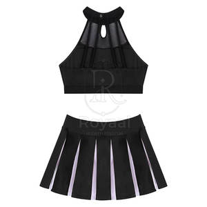 Uniforme de porristas cómodo y personalizado, en stock, 100% poliéster, para venta en línea. - Product Image 4