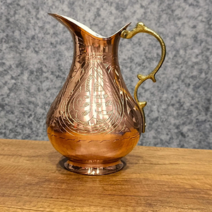 Jarra de Agua de Cobre con Acabado Mate, Jarra de Agua de Cobre sin Brillo, Jarra de Agua de Cobre de Color Sólido, Artículo de Venta al por Mayor de Fábrica Personalizado, Jarra de Cobre - Product Image 1