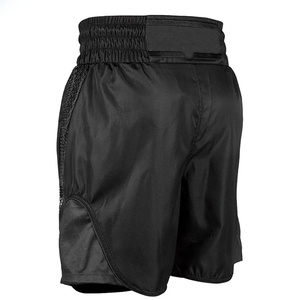 Premium <b>Black</b> Satin Boxing Shorts with Breathable Mesh Side Panels - Professional Muay Thai & Kickboxing Training <b>Trunks</b> - Product Image 6