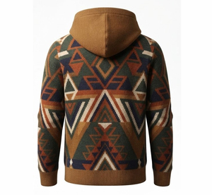 Sweat-shirt à capuche tricoté personnalisé brodé pour homme, en molleton épais, coupe oversize à épaules tombantes, uni, vente en gros - Product Image 6