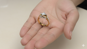 Bague de style vintage avec motif de feuilles dorées pour accessoires de mariage et de fête nuptiale - Product Image 5