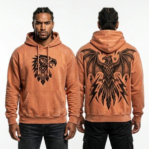 Sweat à capuche en coton biologique écologique pour homme, streetwear personnalisé et durable, pull à capuche vierge de haute qualité, fabrication en usine - Product Image 4