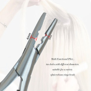 Pince à extensions de cheveux en acier inoxydable de qualité supérieure, outil multifonctionnel pour une application d'extensions de cheveux sans effort et précise - Product Image 4