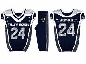 Uniforme de football américain réversible personnalisé de qualité supérieure |   Maillot et pantalon de football vert forêt et blanc |   Vêtements de sport pour équipes par sublimation - Product Image 6