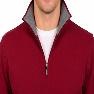 Pull en maille à col zippé pour homme, couleur unie, confortable, chaud, de qualité supérieure, style streetwear décontracté, respirant. - Product Image 5
