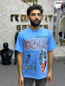 Camiseta de Manga Corta para Hombre, Estilo Nuevo, Diseño Moderno, con Letras Estampadas en la Parte Delantera, Color Gris, Cuello Redondo, Corte Regular, 100% Algodón, Secado Rápido - Product Image 6