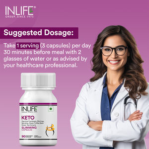 อาหารเสริมวิตามินลดน้ำหนักคีโต รับรองมาตรฐาน GMP จาก INLIFE - 90 แคปซูล สำหรับผู้ใหญ่ ลดน้ำหนัก อายุการเก็บรักษา 24 เดือน ไม่เหมาะสำหรับสตรีมีครรภ์ - Product Image 6
