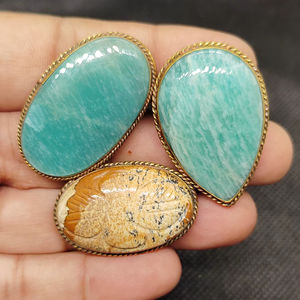 Piedras Preciosas Mixtas de Latón Ranuradas, Nueva Llegada, Piedras Curativas de Cristal Increíbles, Cabujones a Granel para la Fabricación de Joyas - Product Image 2