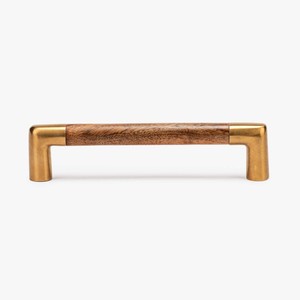 Tirador de barra elegante de madera de acacia con acabado en caoba antigua, venta al por mayor - Product Image 1
