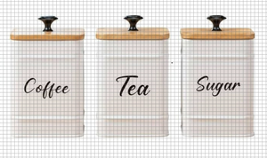 Baority Metal Food Storage Containers <b>Set</b> With Wooden Lids Airtight Rectangle Kitchen <b>Coffee</b> <b>Tea</b> <b>Sugar</b> Jars Minimalist Design - Product Image 1