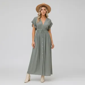 Chic Styles and Comfort in long grey maxi dress for Trendy Women