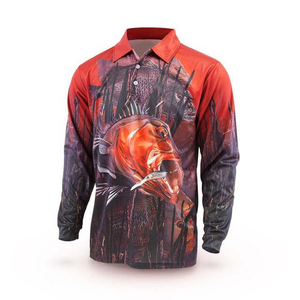 เสื้อโปโลตกปลาคุณภาพพรีเมียม ป้องกันรังสียูวี UPF 50+ ระบายอากาศได้ดี มีปก  แบบสั่งทำพิเศษด้วยเทคนิค Sublimation สำหรับตกปลาและกีฬา - Product Image 1