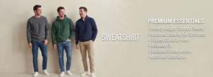 Plain Maroon Cotton Crewneck Sweatshirt Long Sleeve <b>Pullover</b> <b>Men</b> Casual Winter Fleece Tops Custom Logo Wholesale - Product Image 3