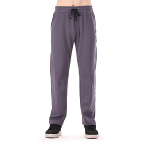 Pantalon de survêtement gris pour homme, taille élastique, cordon de serrage, poches latérales, décontracté, respirant, pour l'automne - Product Image 1