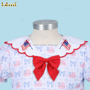 Conjunto de Ropa de Bebé de Algodón 100% con Estampado Personalizado OEM ODM, Diseño de Bandera de Estados Unidos, Fabricante Mayorista-DR3920, Temporada de Otoño, Niños - Product Image 3